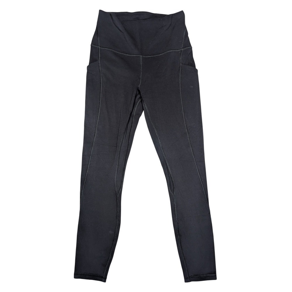 Lululemon Size 6 Black Stretchy Leggings Yoga Pants Athletics